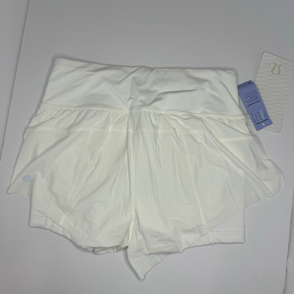 Lululemon squad goals white shorts size 4